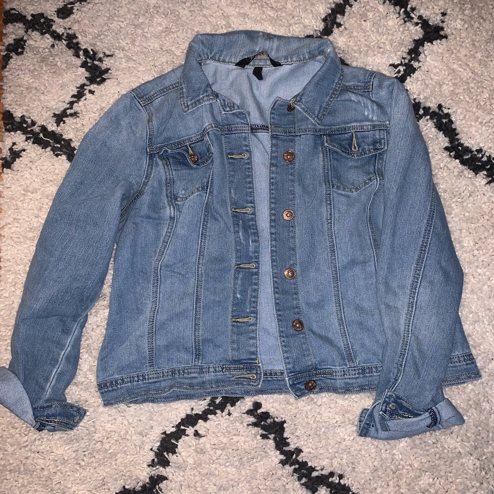 distressed jean jacket